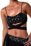 Combo: Mini Saia Acqua + Top Amarrações Acqua (Preto)