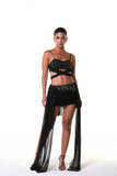 Combo: Mini Saia Acqua + Top Amarrações Acqua (Preto)