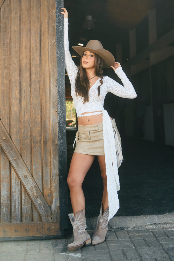 Blusa Amarração Renda