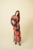 Vestido Sunset Tule Manga Longa