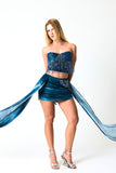 Combo: Mini Saia Acqua + Corset Acqua (Acqua)