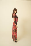 Vestido Sunset Tule Manga Longa