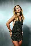 Vestido de discoteca con cuello halter
