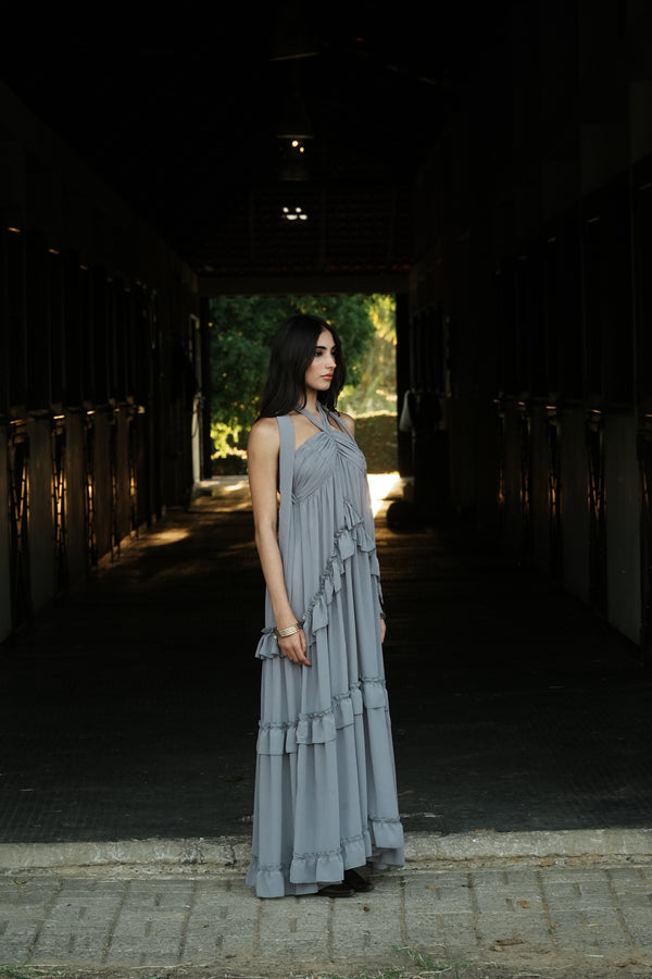 Vestido Medalhas Azul