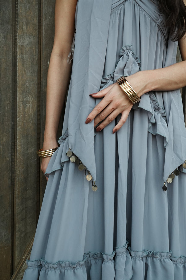 Vestido Medalhas Azul