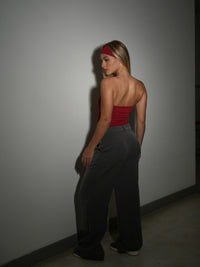 Pantalones sastre de color gris sirena