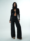 Blusa de punto con cintura