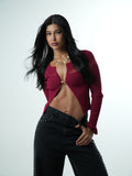 Blusa de punto con cintura