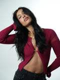 Blusa de punto con cintura