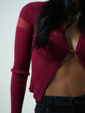 Blusa de punto con cintura