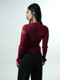 Blusa de punto con cintura