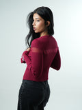 Blusa de punto con cintura