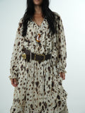 Vestido Longo Chiffon Leopard