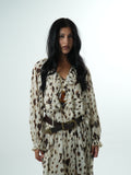Vestido Longo Chiffon Leopard