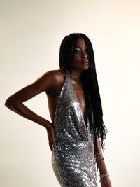 Vestido largo brillante