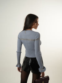 Blusa de punto con cintura
