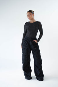 Pantalones negros pesados