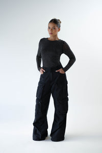 Pantalones negros pesados