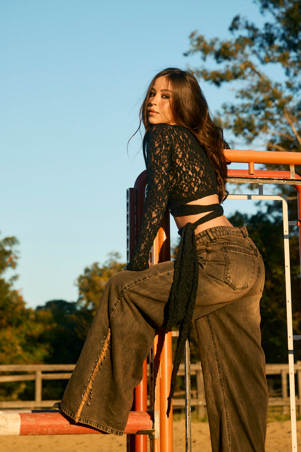 Blusa Amarração Renda