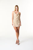Vestido de discoteca con cuello halter