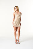 Vestido de discoteca con cuello halter