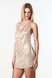Vestido de discoteca con cuello halter