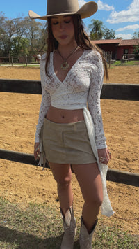 Stories de Blusa Amarração Renda