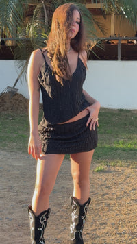 Stories de Mini Saia Bordada